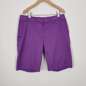Liz Claiborne Jackie Golf Shorts in Purple Women's Size 10 Cotton Blend Athletic